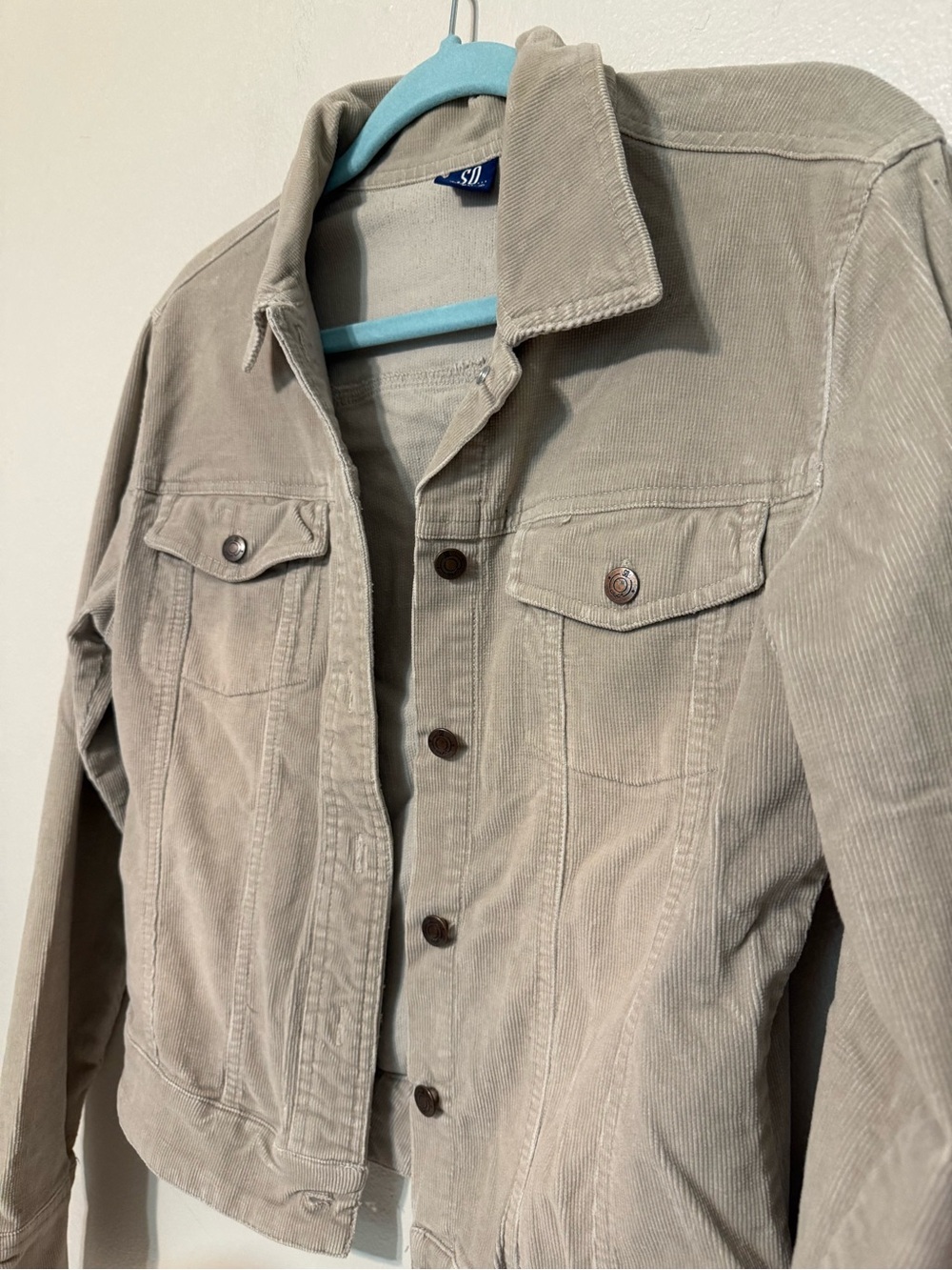 Light Taupe Women's Corduroy Shirt Jacket